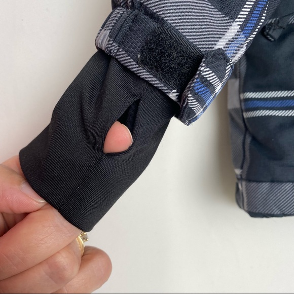 Children Place Winter Jacket Boys Size 6-9 Mos Blue/Black/Grey/White Plaid Lined - Picture 7 of 12